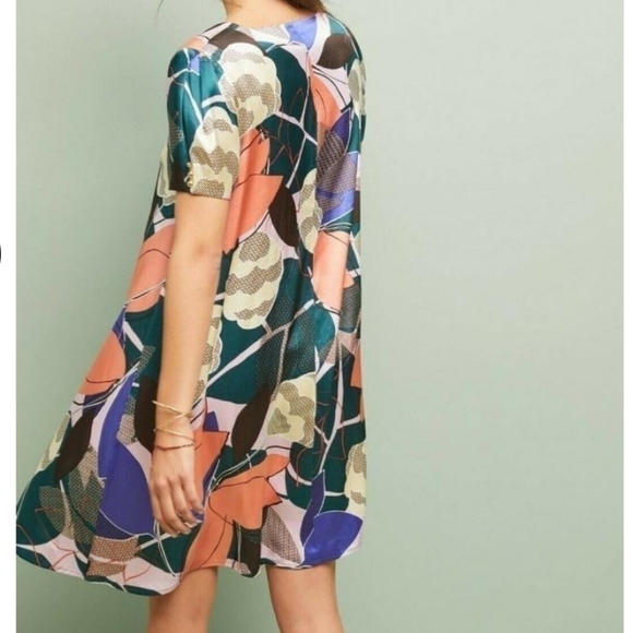 Nwt Corey Lynn Calter for Anthropologie Geometric Floral Dress. Size S. - Picture 1 of 11